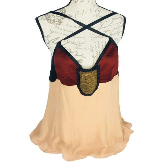 NWT Etro Milano Italy Womens Vintage 100% Silk Camisole Top Size 10 USA Italy 44 - Picture 8 of 15